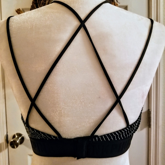 Victoria Secret PINK Stretch Criss Cross Bra Sz M - Picture 2 of 14